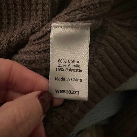 MARKET & SPRUCE Brown Cowl Neck Waffle Stitch Sweater Size XL Great Cond. - Picture 10 of 12